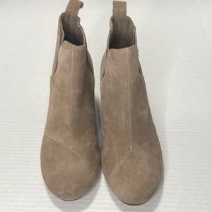 Toms Slip On Tan Ankle Bootie